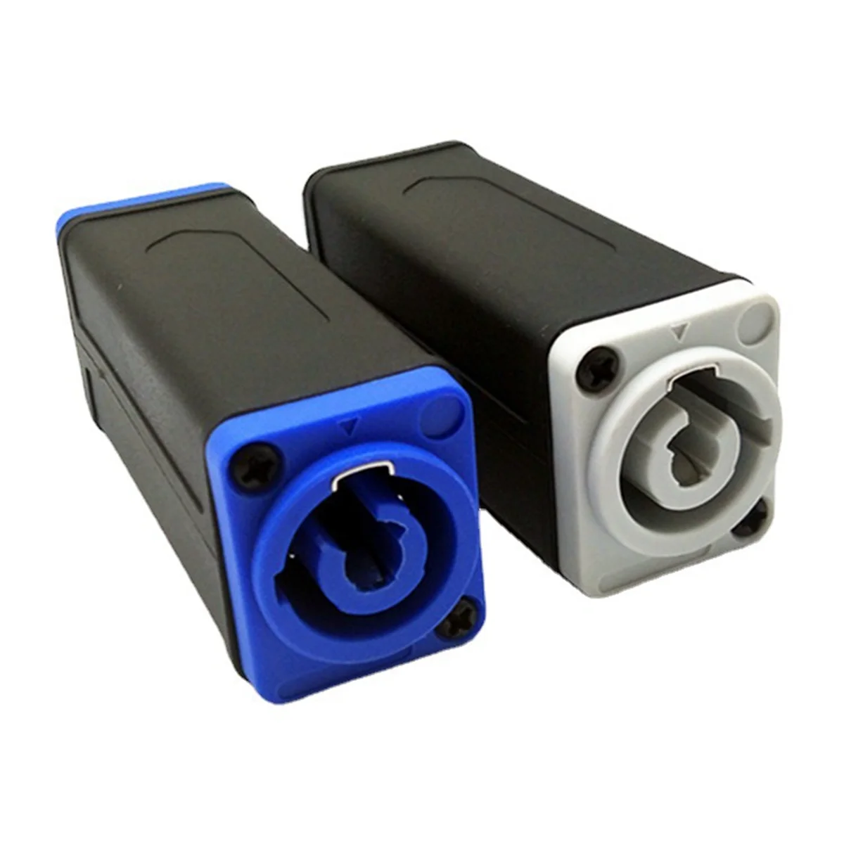BABQ LED PowerCon AC Coupler Adapter Extender Connector High Quality Speakon Panel Mount Straight Adapter Blue to White