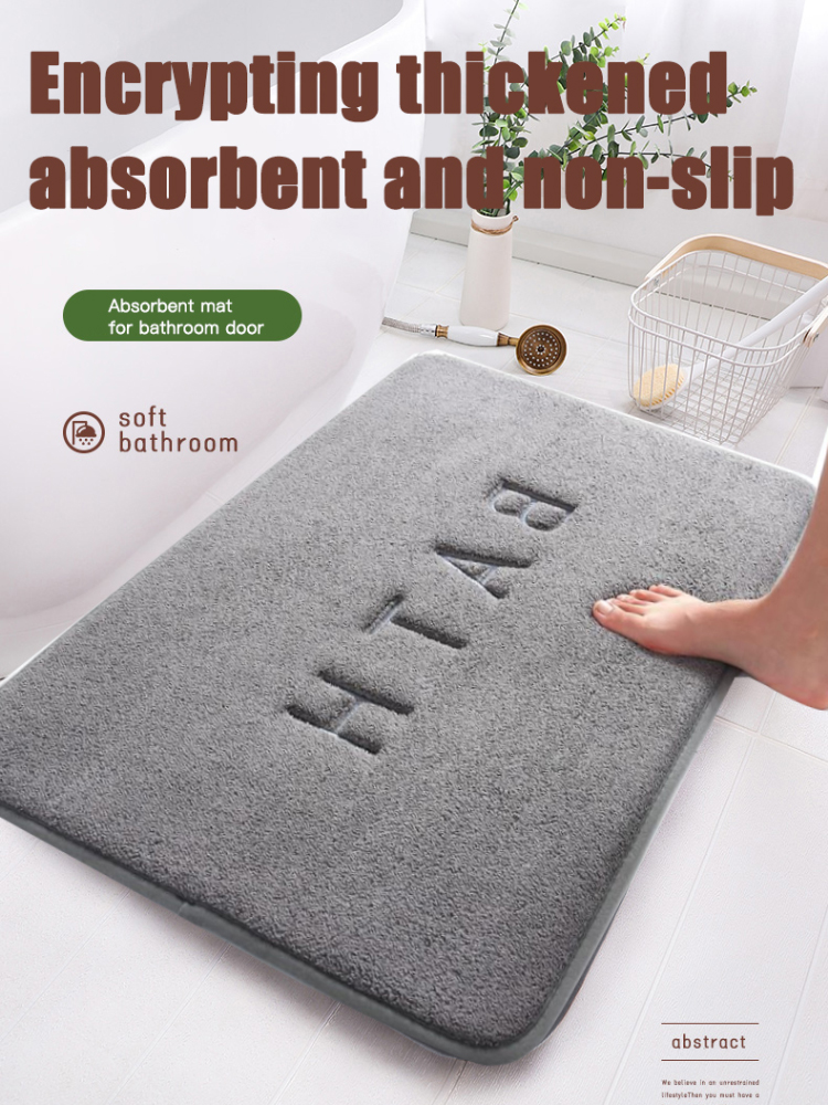 Anti-Rutsch-Matte aus Kaschmir-Memory-Schaum-Teppich Korallen-Fleece-Super-Saugfähige Boden matte Küche Wohnzimmer Bad