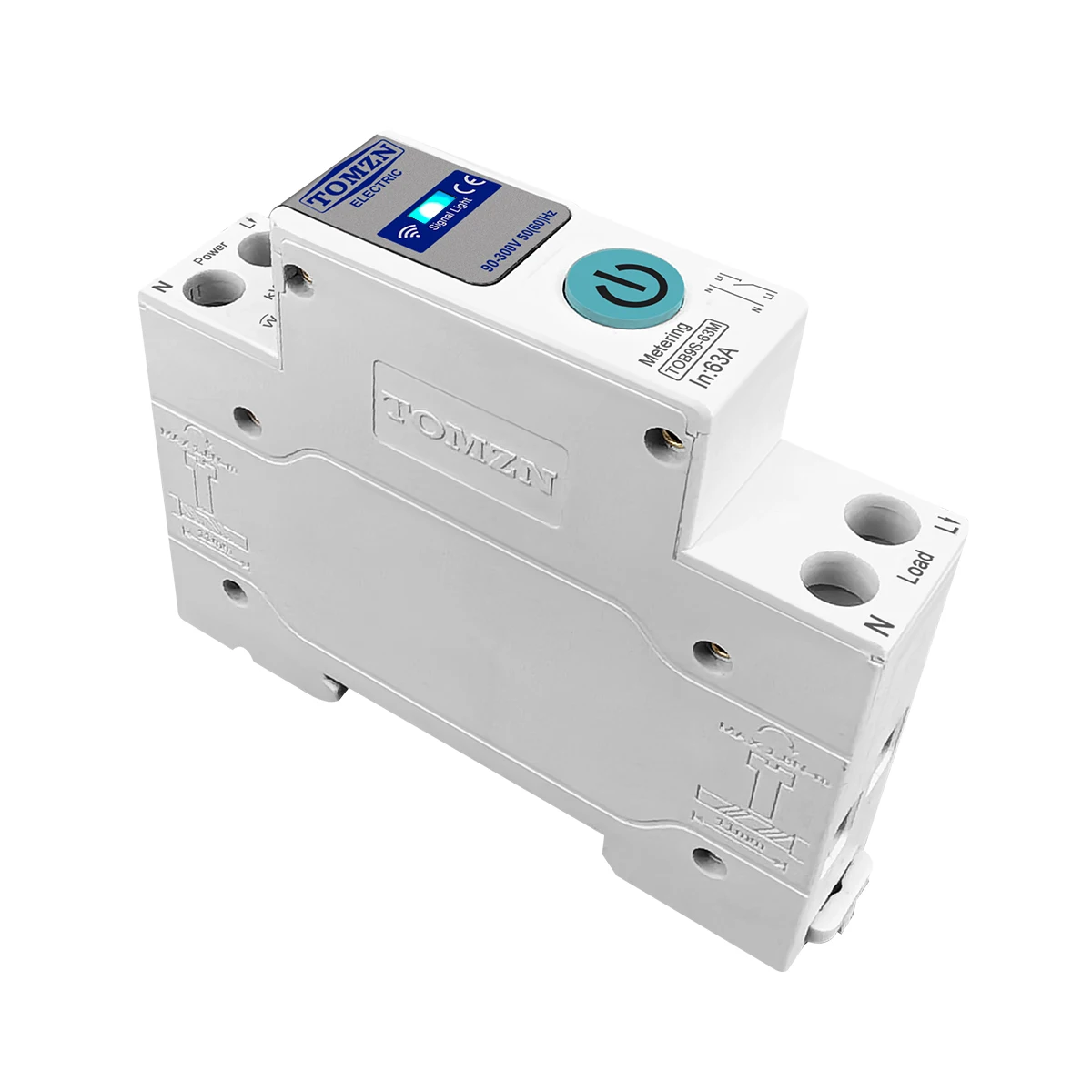 TUYA smartlife 1- 63A TOMZN 1P+N WIFI Smart Switch Energy Meter Kwh Metering Monitoring Circuit Breaker Timer Relay MCB