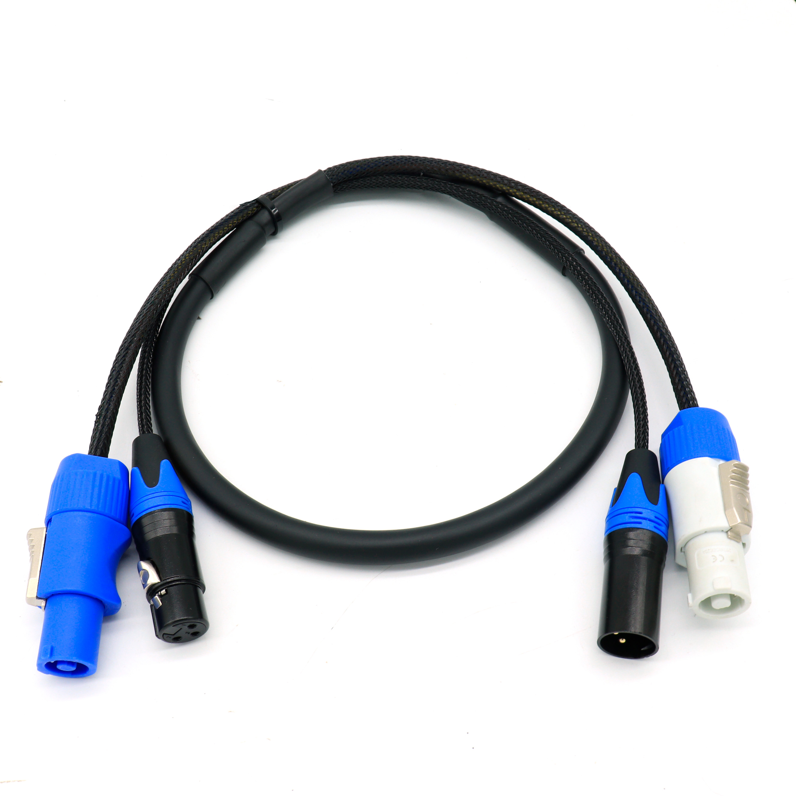 Cabo combinado powercon xlr de 3 pinos, de alta qualidade, 1m, 2m, 3m, 5m, dmx512, cabo de alimentação para iluminação de palco, tela led