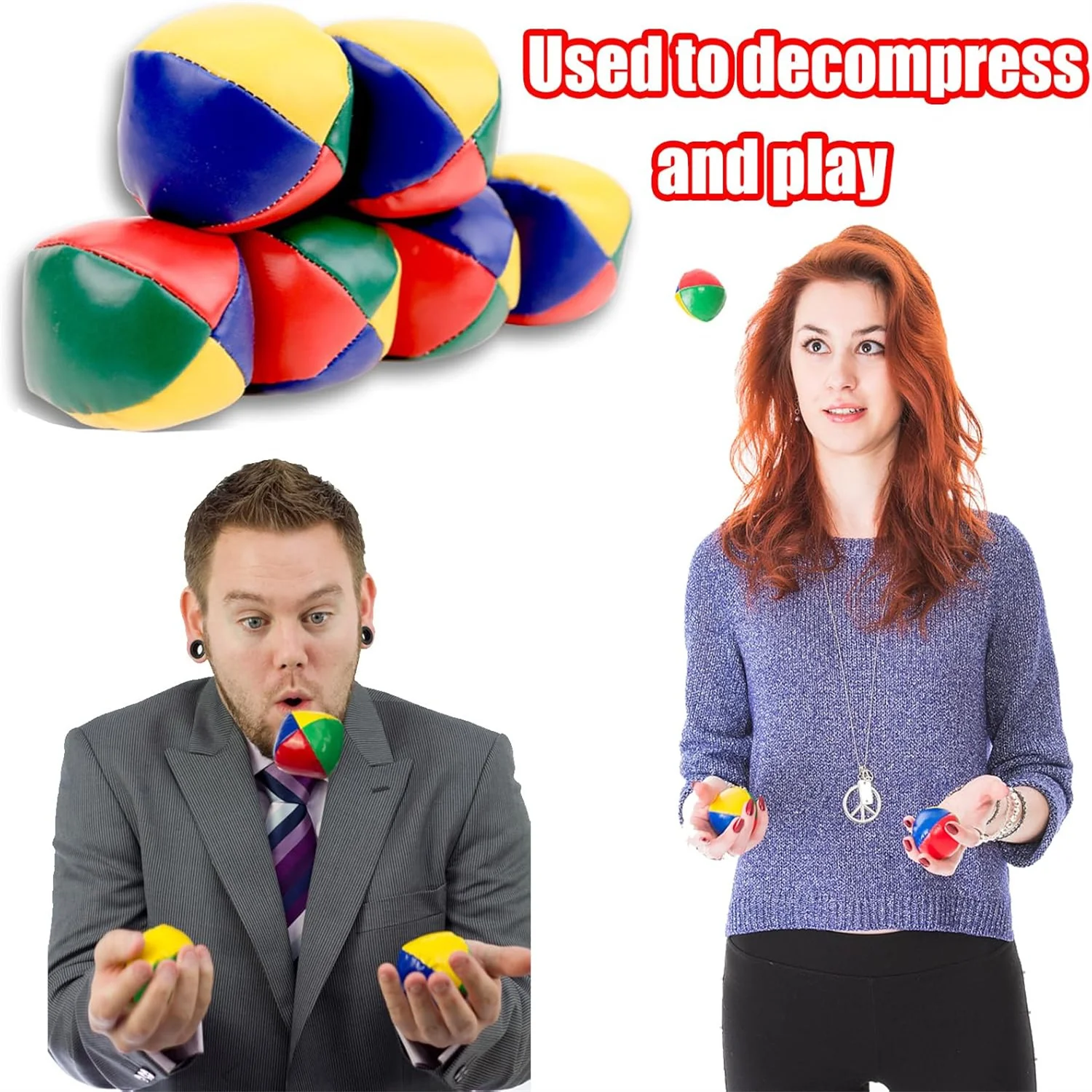 1/3/6 Uds pelotas de malabarismo para principiantes Kit de pelota de malabarismo suave Mini pelotas de malabarismo fáciles de manejar perfectas para diversión y alivio del estrés