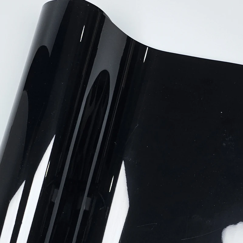 Ultra brillante PET Piano negro vinilo película adhesiva negro brillante autoadhesivo vinilo sin burbujas consola ordenador portátil piel