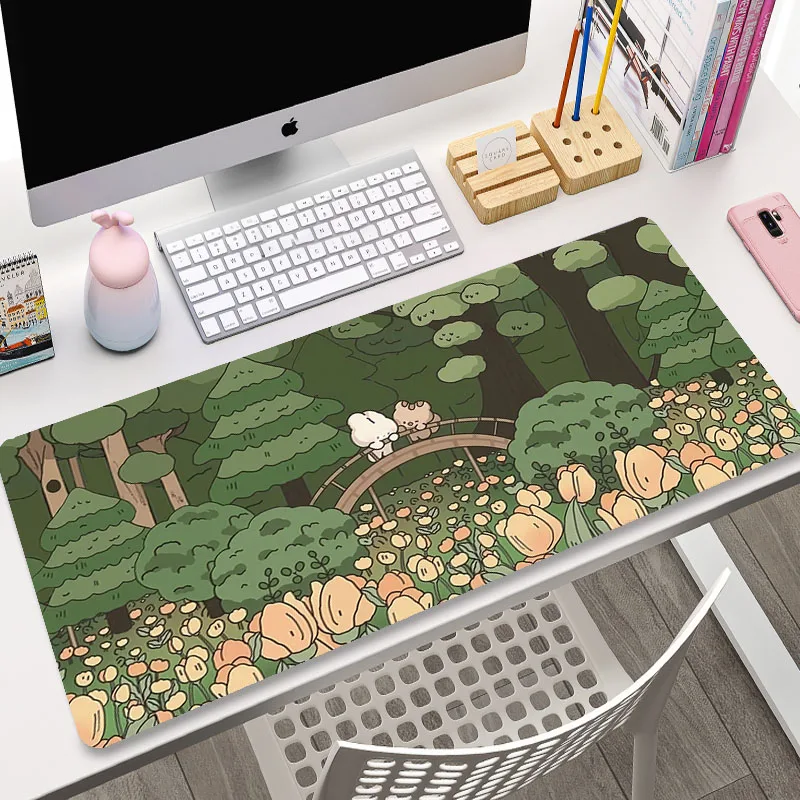Cây Xanh Lớn Chơi Game Mousepad XXL Game Thủ Miếng Lót Chuột Có Kích Thước Cho Văn Phòng Dài Bàn Thảm Đáng Bàn Làm Việc Cho Bạn Gái Teen cho Phòng Ngủ