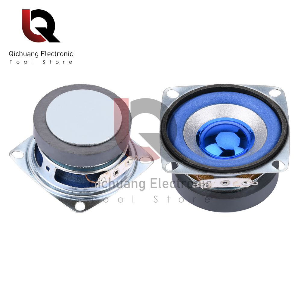 1 Stück 2 Zoll 5W 4Ohm blauer Voll frequenz lautsprecher 52mm quadratischer kleiner Lautsprecher für digitale elektronische Produkte 0. 25 ~ 18KHz