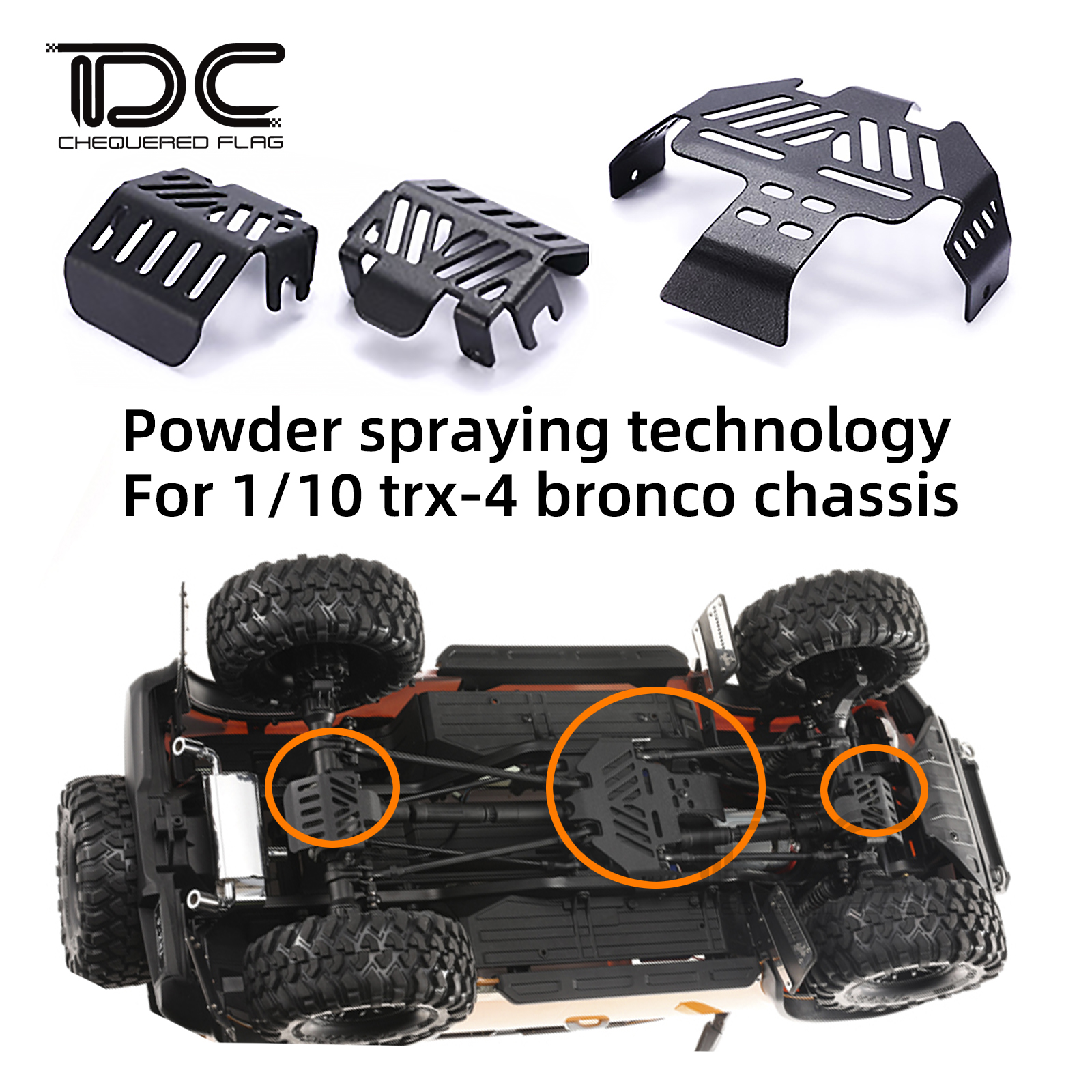 Phụ Kiện Cho T4 Mới Bronco 2021 92056-4 82076-4 Bộ 1/10 RC Xe Hơi Xe Nâng Cấp Phần Mô Phỏng bảo Vệ Vỏ Giáp Trang Trí