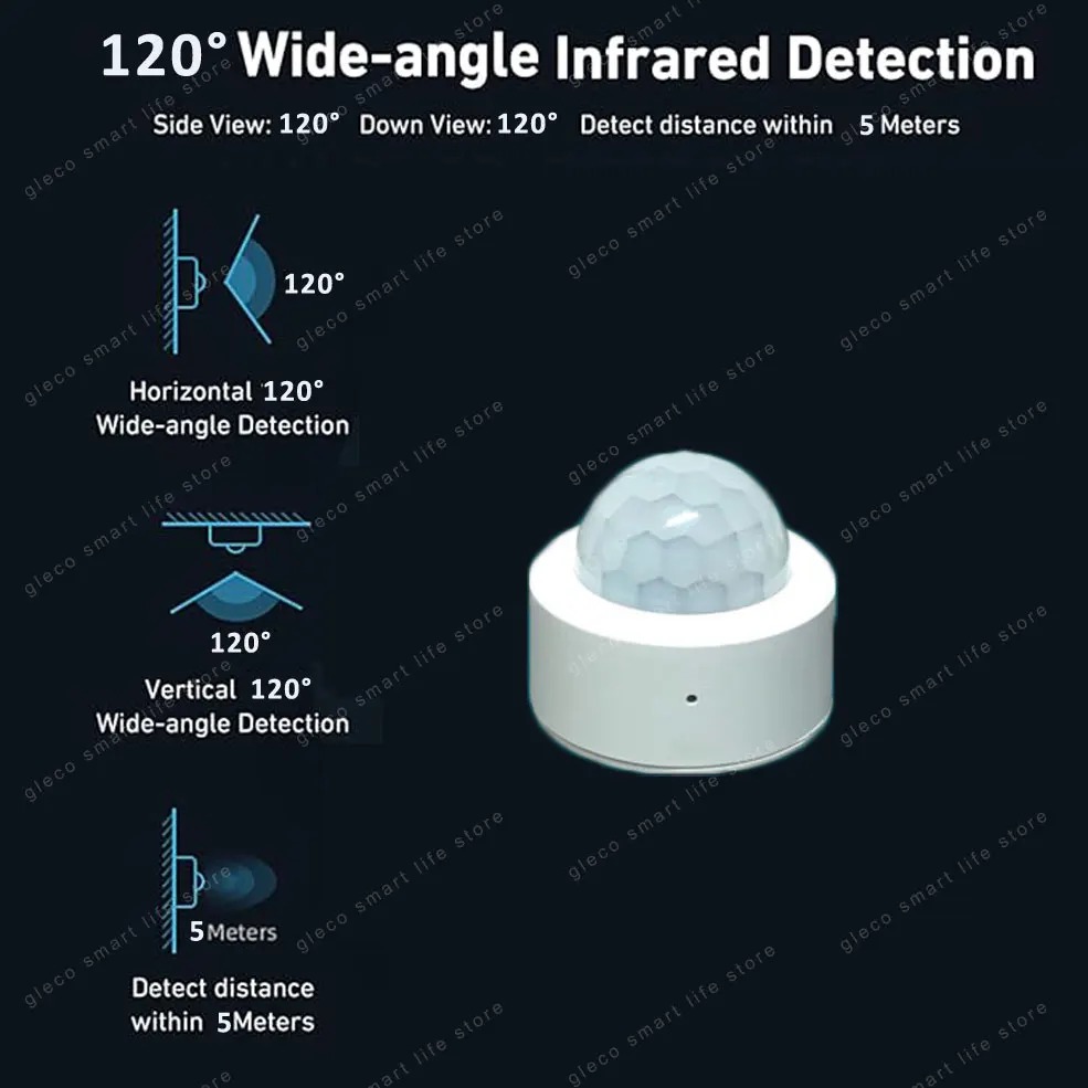 Датчик движения человека Zigbee Smart Home, миниатюрный Инфракрасный датчик движения PIR, для Alexa Google 2mqtt Alice