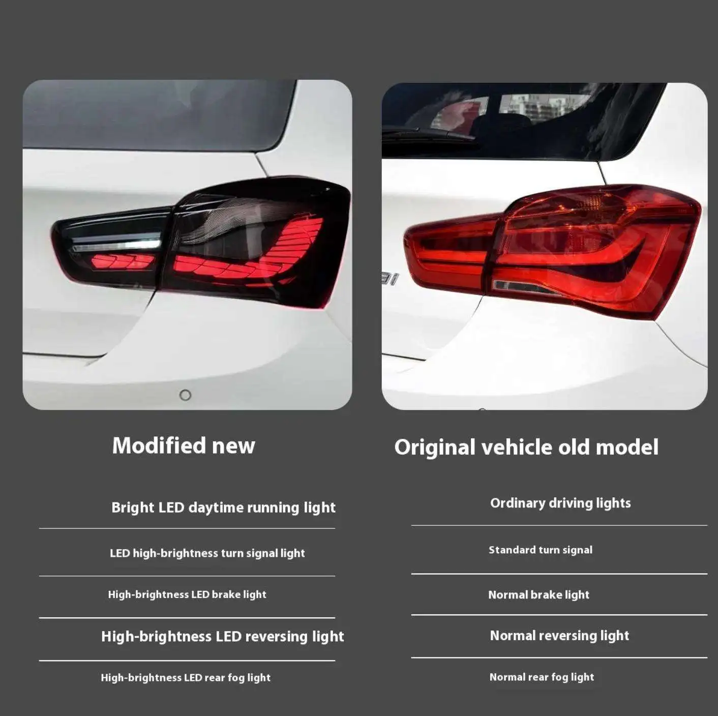1 Serie F20 F21 luz trasera 2015-2018 luces traseras LED luz trasera Plug and Play señal DRL accesorios automotrices para BMW