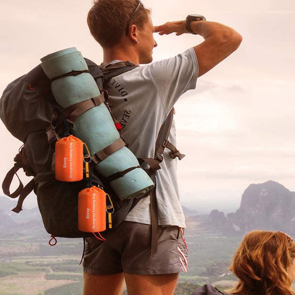 1/3/6 stücke Tragbare Notfall Decke Outdoor Survival Notfall Schlafsack Wasserdichte Thermische Biwacksack Camping Zubehör