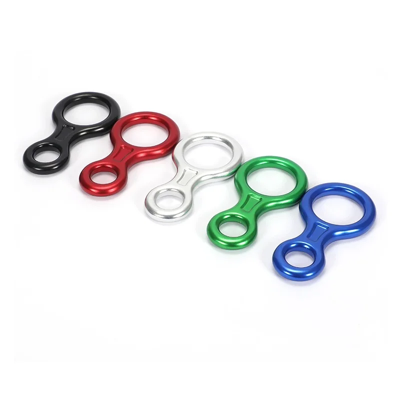 XINDA Đá Carabine 8 Hình Giàn Descender Nhôm Hình Belay Thiết Bị Abseiling 35kN 8 Vòng Xuống Dốc Thiết Bị