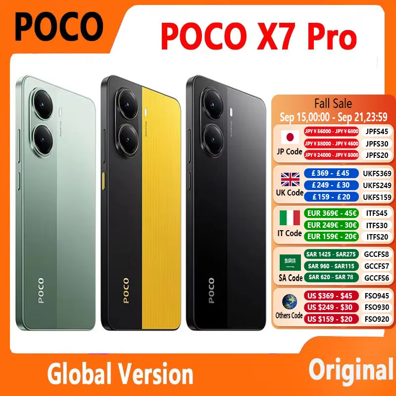 【Marchio+】POCO X7 Pro Smartphone Dimensity 8400-Ultra 6.67" 120Hz Display AMOLED 90W HyperCharge 6000mAh NFC Xiaomi HyperOS