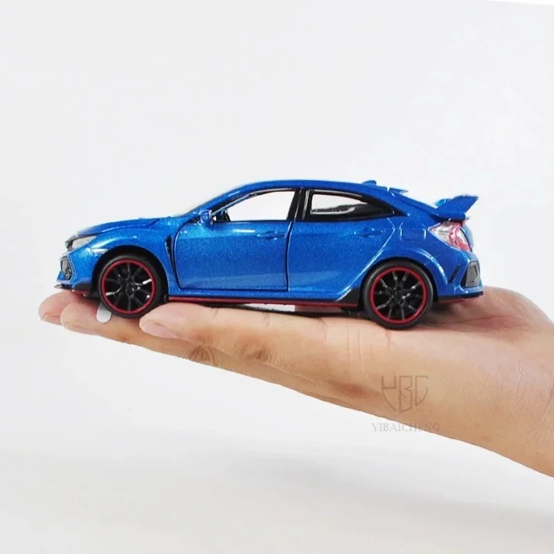 1:32 honda civic TYPE-R diecasts modelo de carro veículos de brinquedo modelo de metal com luz de som coleção brinquedos para crianças presente de natal