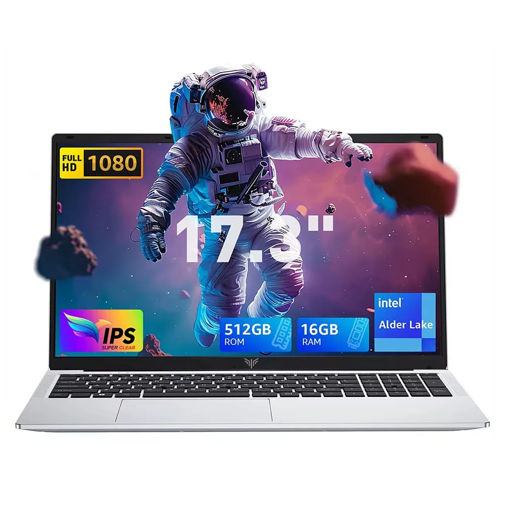 ACEMAGIC AX17, portatile ultrasottile da 17,3" con processore Intel N97, 6000 mAh, 16 GB di RAM LPDDR4, 512 GB di ROM, Windows 11, BT5.2, Wi-Fi 6.