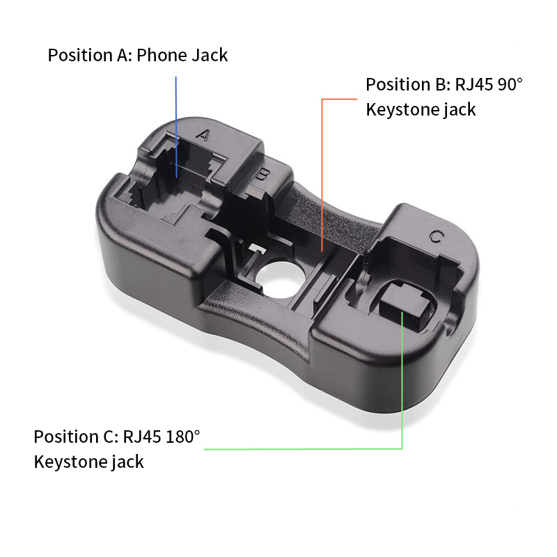 Универсальный держатель модуля проводки RJ45 Cat6/Cat5E/Rj11/12 Keystone Jack