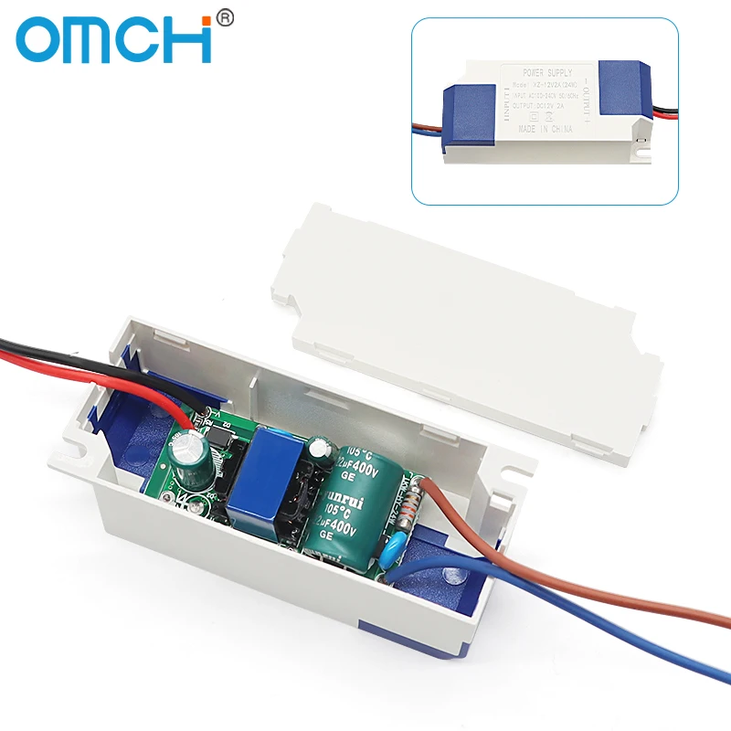 OMCH Isolated LED Driver Power Supply5W 12W 24W 5V 9V 12V 24V Adjustable Constant Voltage Current 0.5A 1A Lighting Transformer