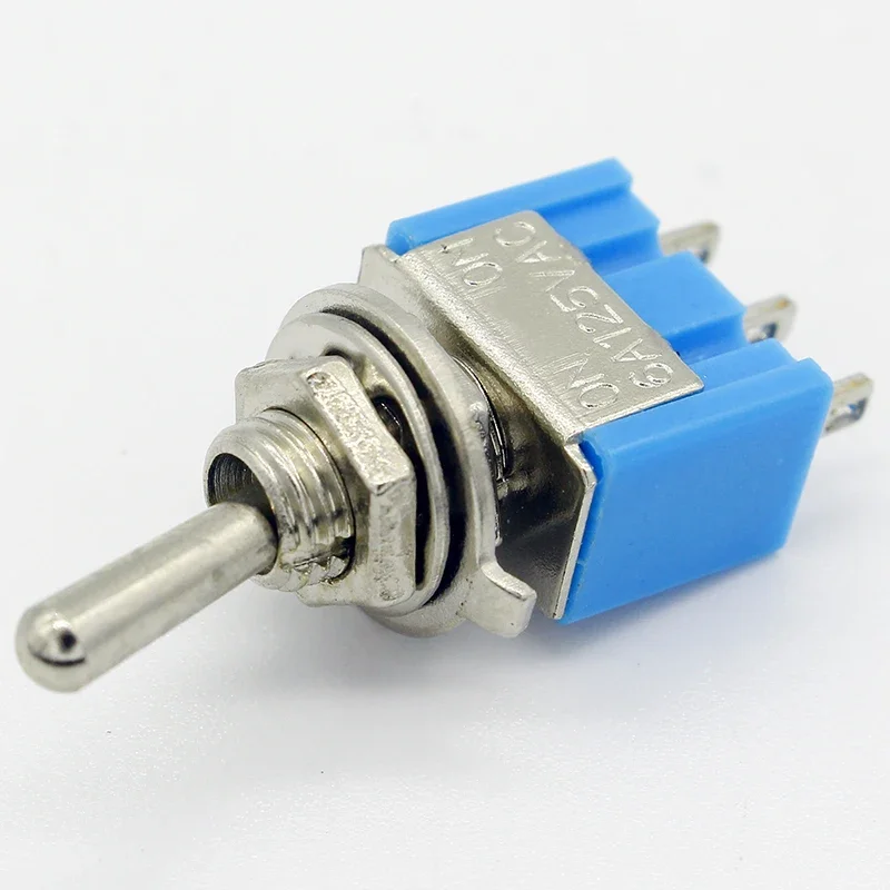 10 Cái/lốc Xanh Mini MTS-102 3 Spdt Trên-Trên 6A 125VAC Thu Nhỏ Công Tắc
