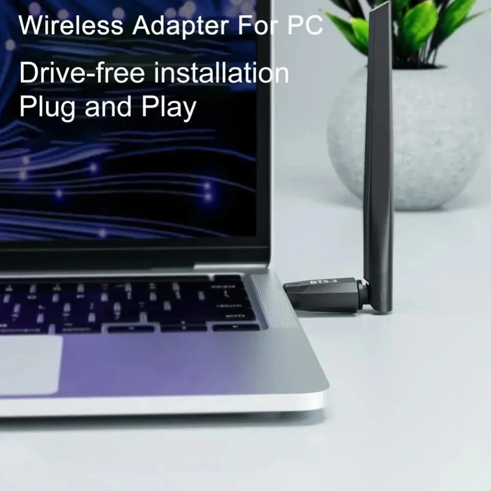 150M Bluetooth 5.4 Adapter USB Bluetooth Dongle Driver Gratis voor Windows 11/10/8.1 Muis Toetsenbord Audio ontvanger Zender
