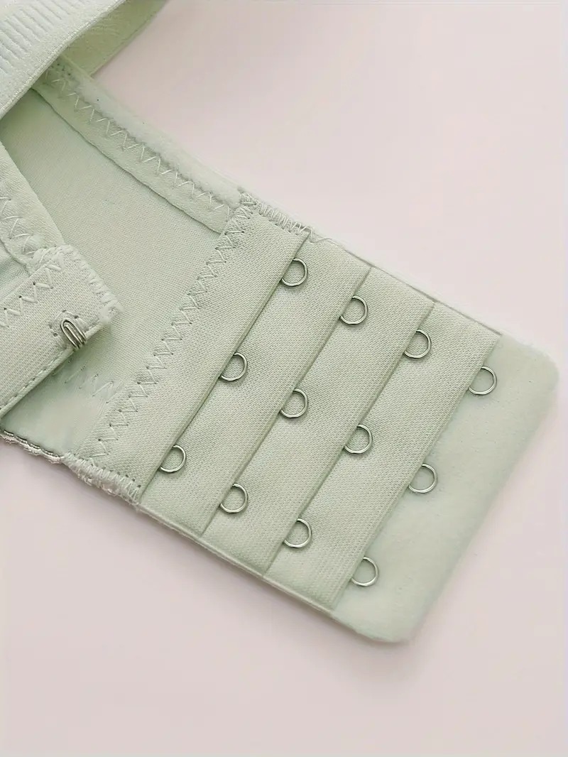 Sutiã jacquard com apliques de 1 peça, sutiã sem fio elegante levemente acolchoado, lingerie e roupa íntima feminina