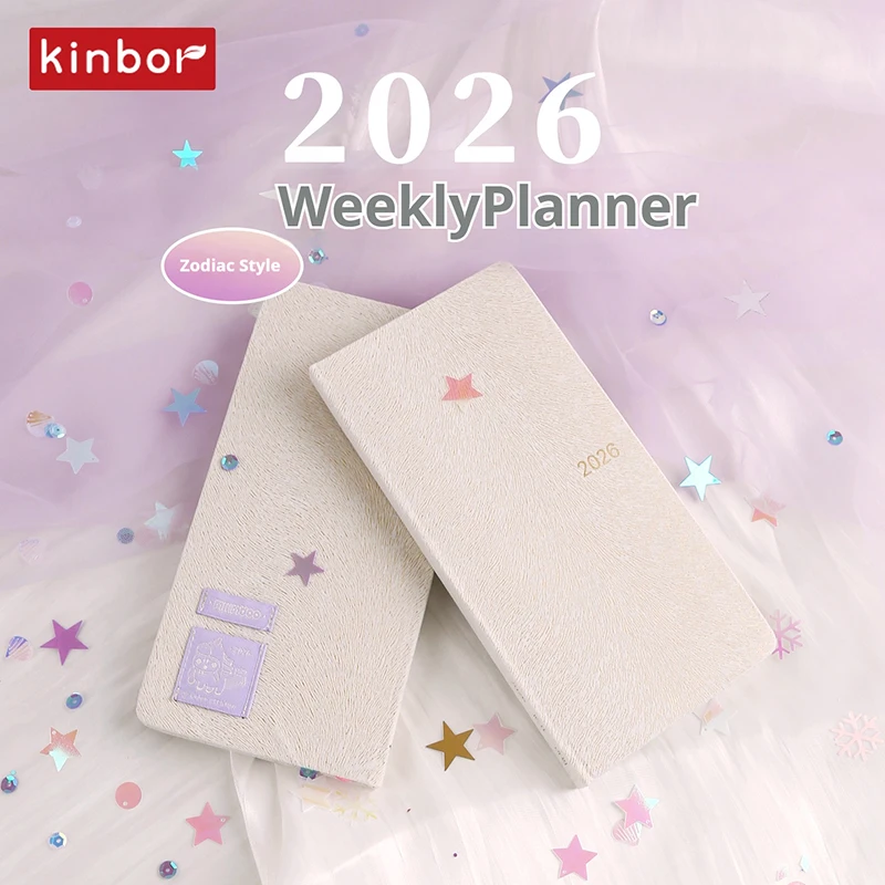 2026 Kinbor Planner Notebook Yearly/Monthly/Weekly Organizer Handbook Goal Tracking Annual Goals Creative Doodling Small Notepad