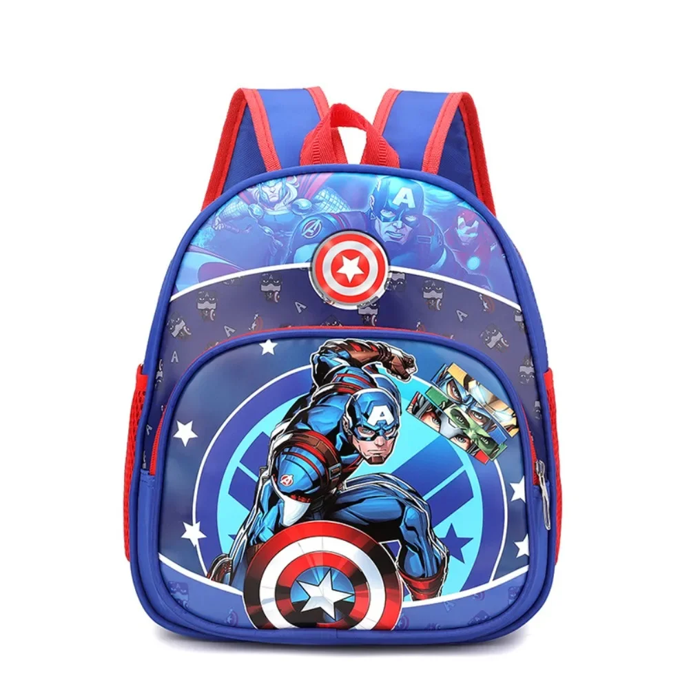 Captain America Spider Man School Backpack for Kids Cute Cartoon Lightweight Multi Layer Spinal Protection Comfortable Backpack