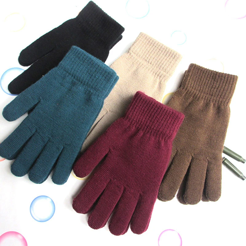 Frauen Kaschmir Gestrickte Handschuhe Herbst Hand Wärmer Winter Verdicken Futter Voll Finger Fäustlinge Skifahren Kurze Handgelenk Handschuhe Warme