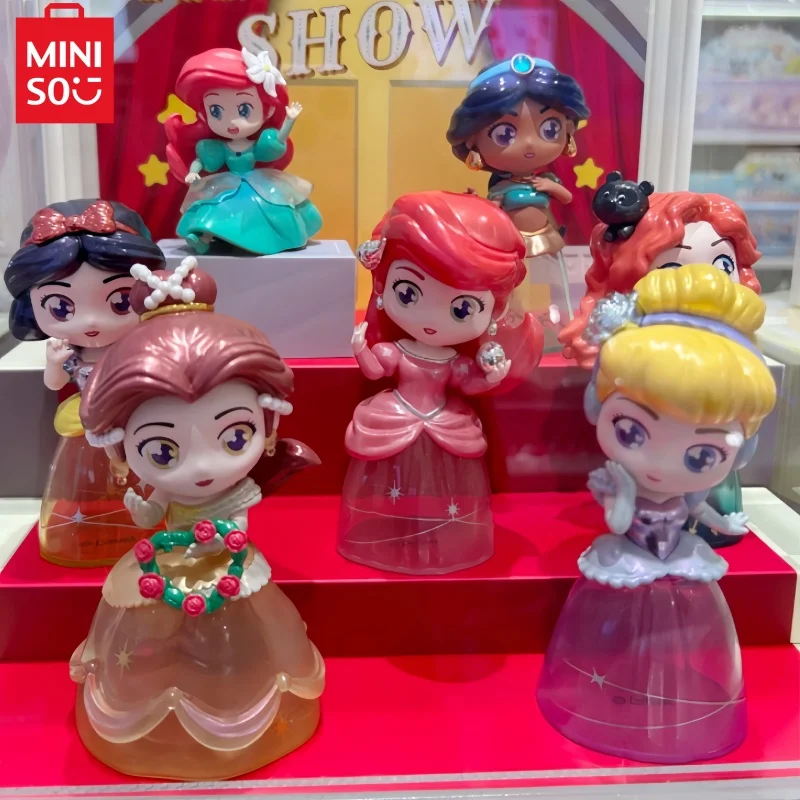 Disney Dream Princess Series Blind Box Storage Can Trendy Handmade Decor Ornament Belle Cinderella Figures Toys Gift