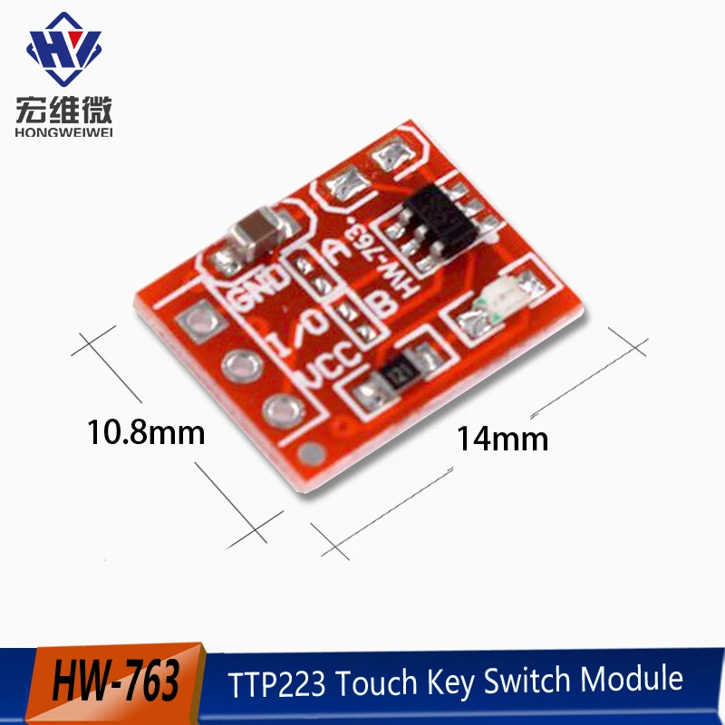 5/10 pces ttp223 módulo de interruptor de chave de toque botão de toque auto-travamento sem bloqueio interruptores capacitivos canal único para arduino l8