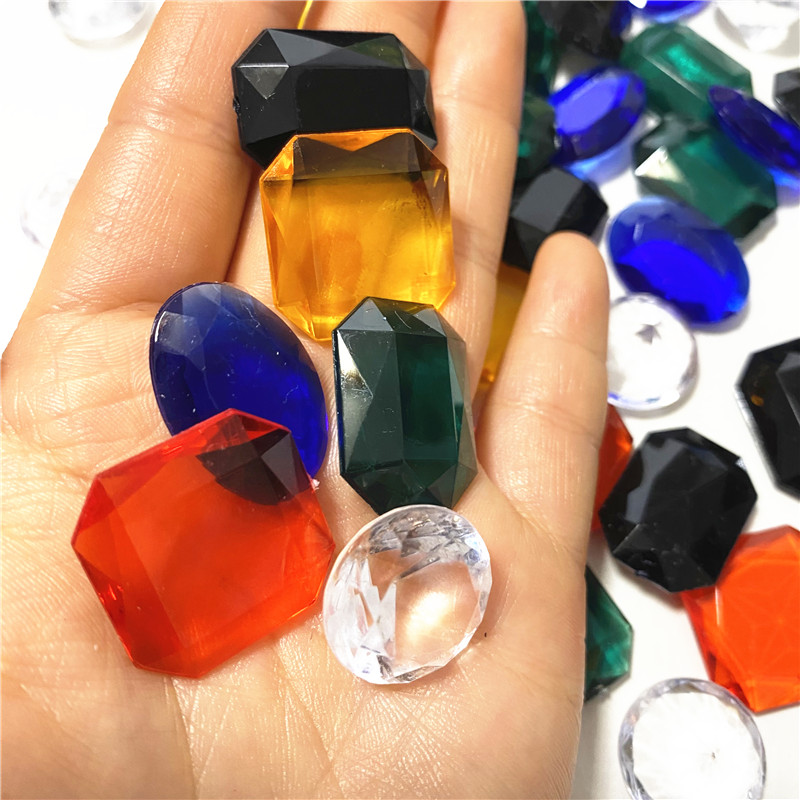 10 Chiếc Acrylic Hình Chữ Nhật Hình Bầu Dục Vuông Hình Kim Cương Cầm Đồ Game Miếng Cho Đột Quyết Chơi Bảng Phản Phụ Kiện