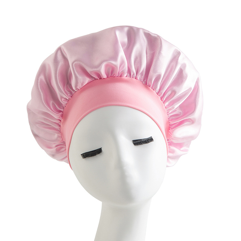 Cuffia da doccia Parrucchiere Cappello per la cura dei capelli Cuffia da doccia mensile ad alta elasticità Cuffia da notte in raso per allattamento femminile