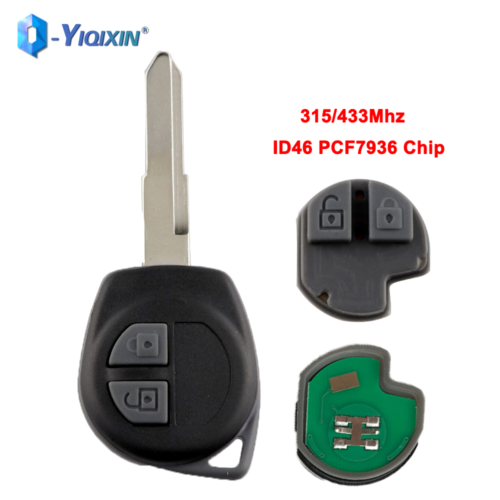 YIQIXIN llave inteligente 315/433Mhz para Suzuki Vauxhall Agila Splash Swift Liana Aerio Jimn Igins Alto SX4 control remoto de coche ID46 PCF7936 Chip