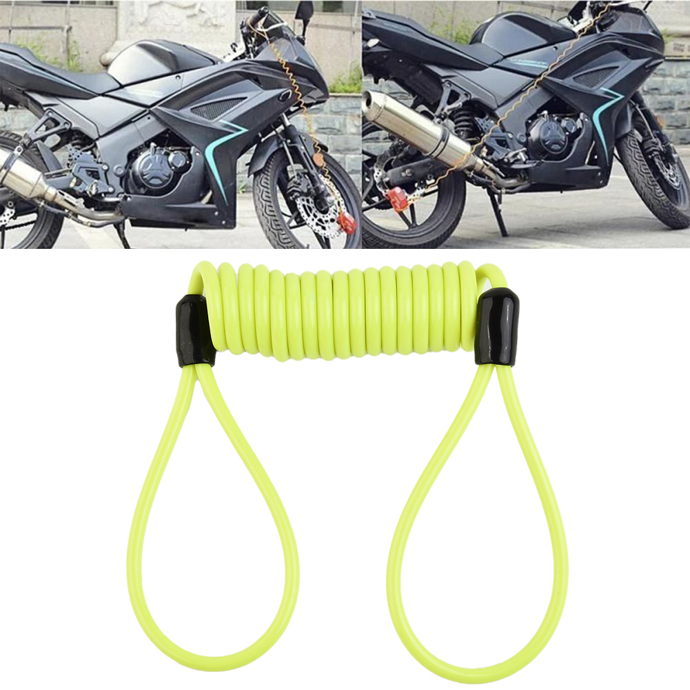 Allarme da 120 cm Blocco disco Sicurezza Anti ladro Moto Ruota moto Freno a disco Allarme Blocco Promemoria Cavo a molla