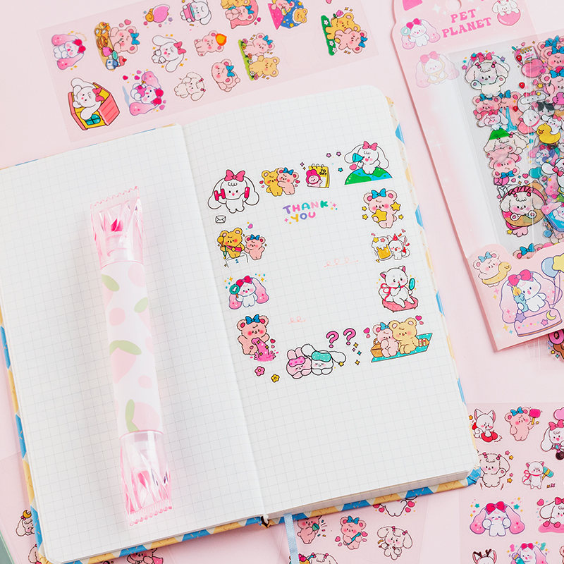 150pcs Karte kawaii Scrap booking Fahrrad Aufkleber Geschenk Frosch Studenten Cartoon Briefpapier Haustier Tagebuch Aufkleber Notizbuch süße Mädchen