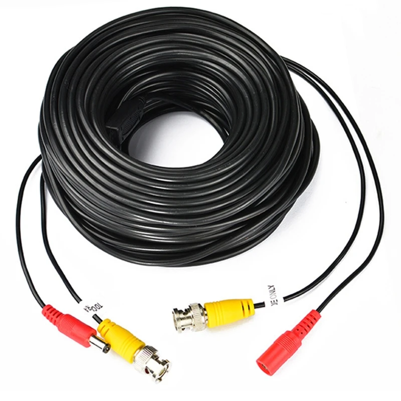5-50M 2-in-1 BNC + DC Power Video CABLE สําหรับ AHD กล้องวงจรปิด DVR ระบบรักษาความปลอดภัยสําหรับกล้องอะนาล็อก