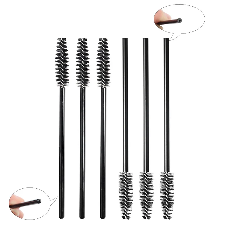 50 ชิ้นแปรงแต่งหน้าทิ้งคริสตัลแปรงคิ้ว Diamond Handle มาสคาร่า Applicator Eye Lashes Eyelash Extension เครื่องมือ