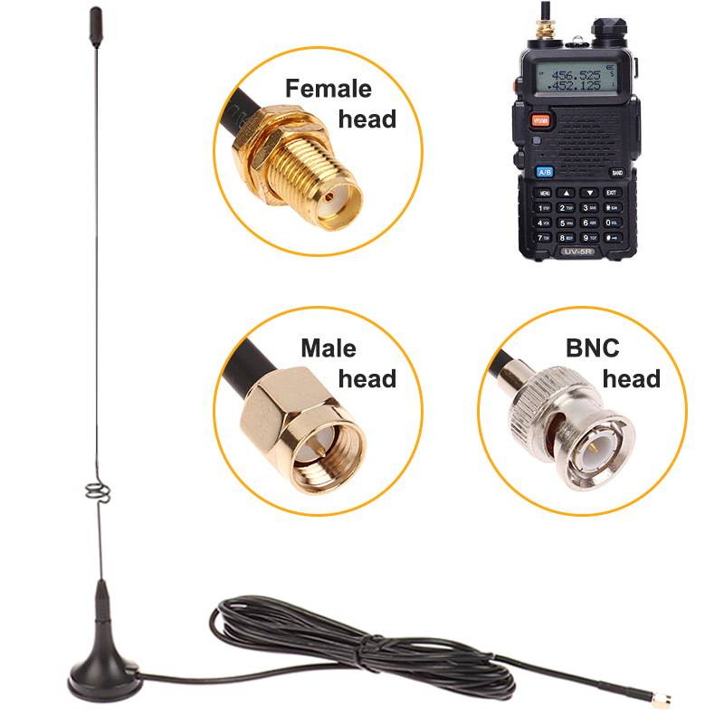Antena de UT-108UV para NAGOYA, banda Dual UHF VHF 144MHz/430MHz para Radio bidireccional Baofeng TYT/WOUXUN HYT, 1 unidad