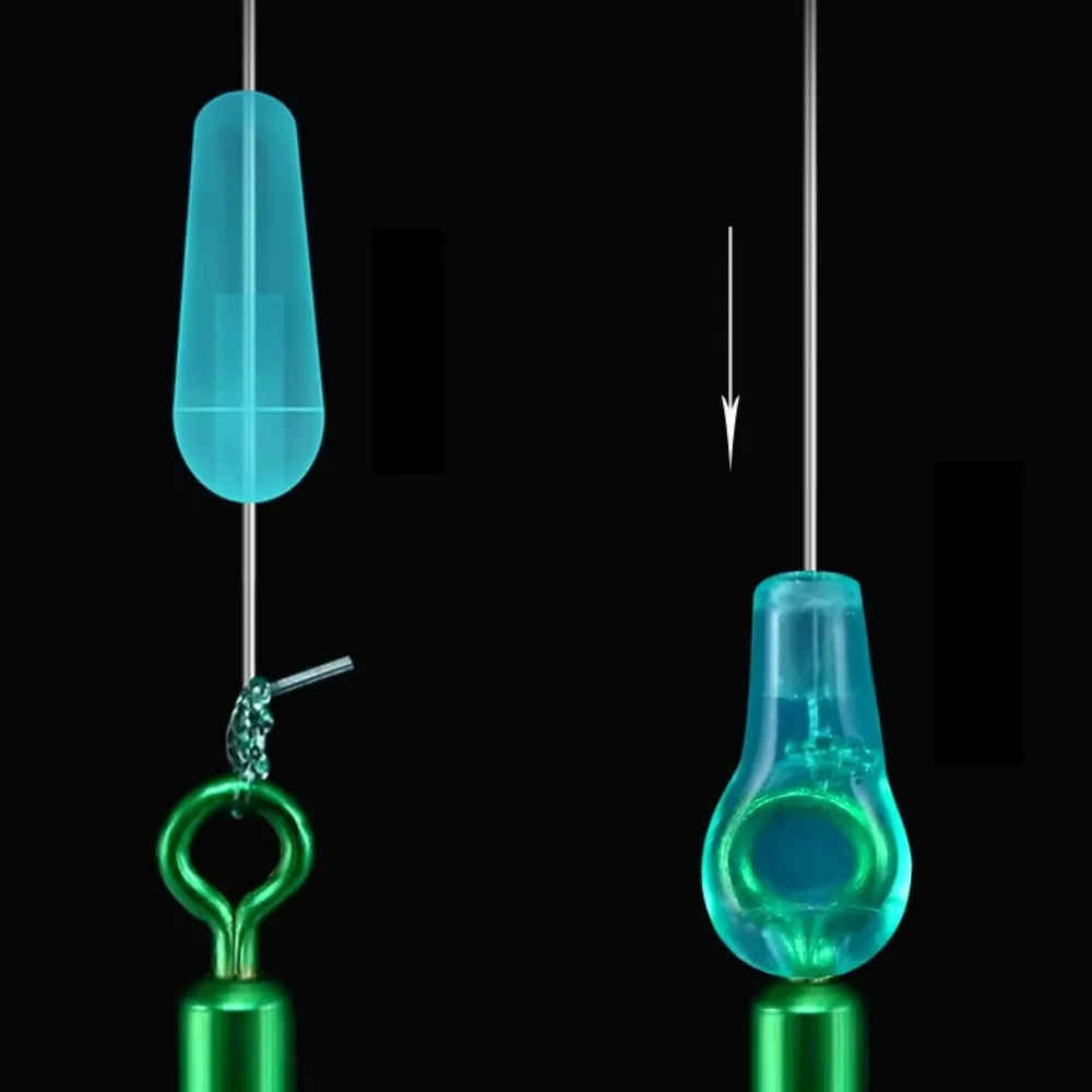 100 pçs/lote alta qualidade espaço de borracha feijão mar carpa pesca com mosca azul borracha oval rolha pesca flutuador bobber