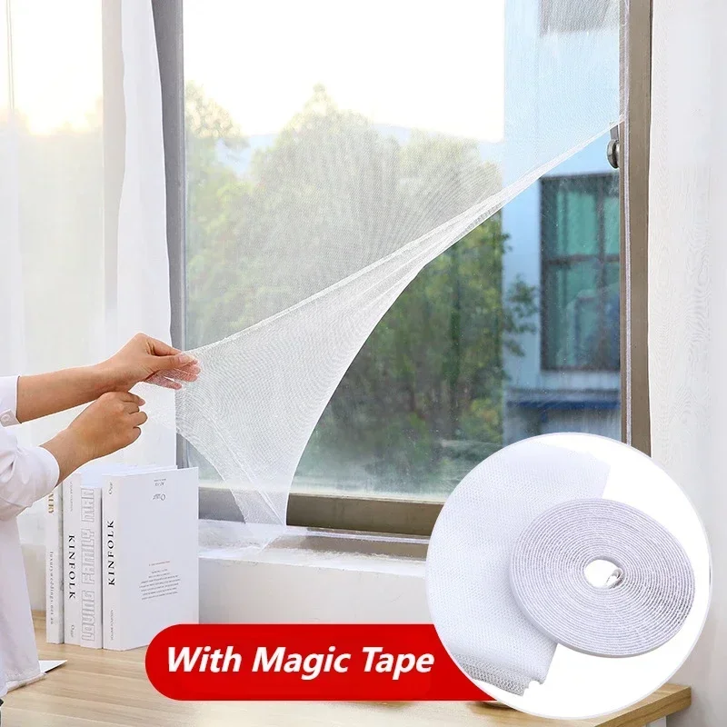 Anti Fly Mosquito Net Window Screen Mesh Adhesive Mosquito Insect Flying Bug Net Curtains for Kitchen Windows Home Protector
