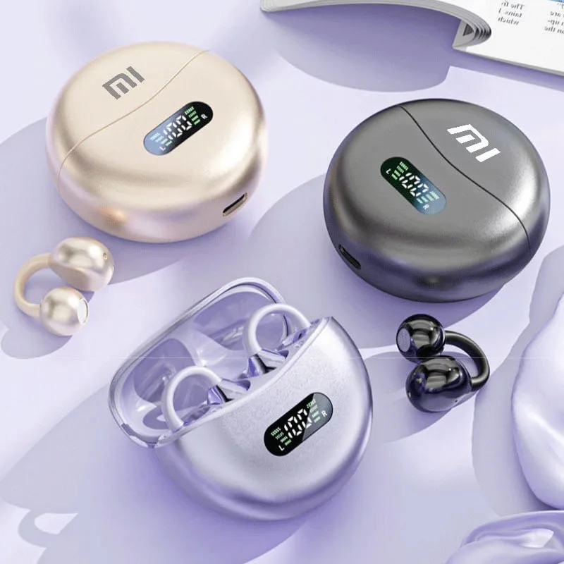 Origin Xiaomi-auriculares de conducción ósea con Bluetooth 5,4, cómodos con Clip en la oreja, deportivos, con pantalla Digital
