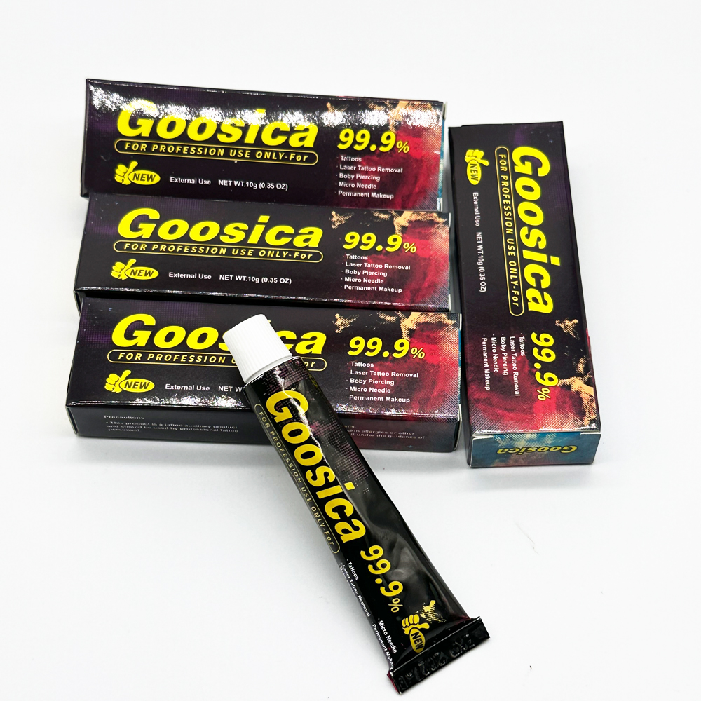 99.9% оригинальный крем для татуировок Goosica до перманентного макияжа, подводка для глаз и бровей, подводка для губ, подводка для пирсинга, дополнительный крем 10 г