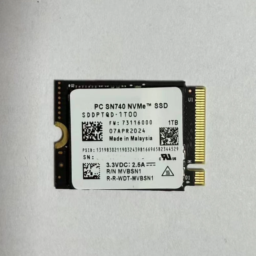 SN740 2TB 1TB 512G 256G SSD M.2 2230 2242 Gen4 PCIe 4.0 X4 NVMe Solid State Drive for Western Digital WD