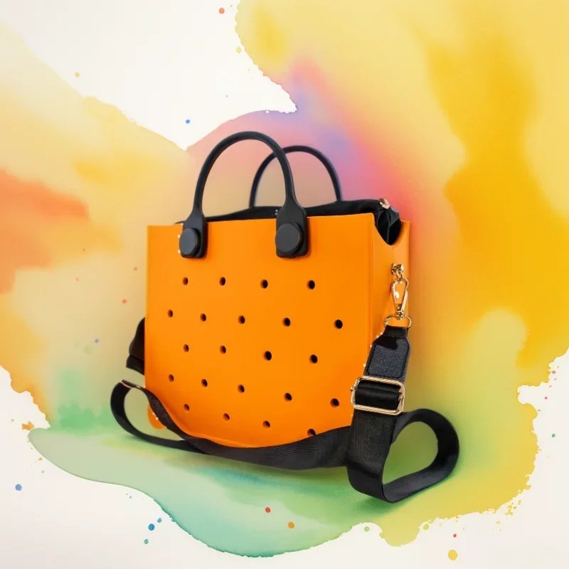 Borsa a tracolla da donna di grandi dimensioni alla moda Borsa di sicurezza morbida in EVA per le donne Borsa da spiaggia impermeabile all'aperto adatta per la festa di nozze
