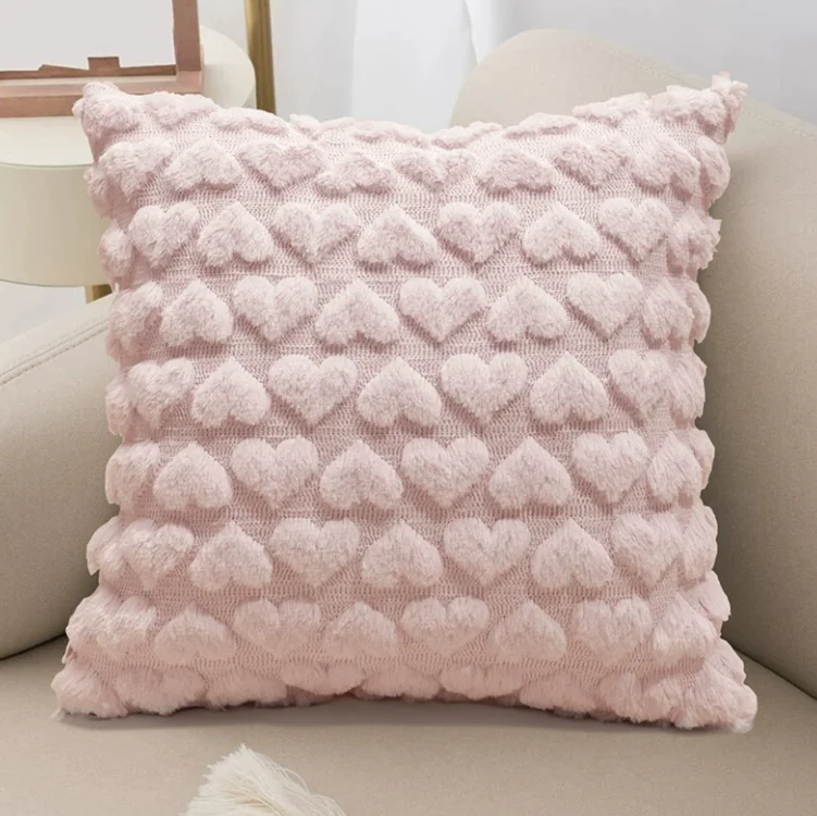 Almohada de sofá en forma de corazón 3D