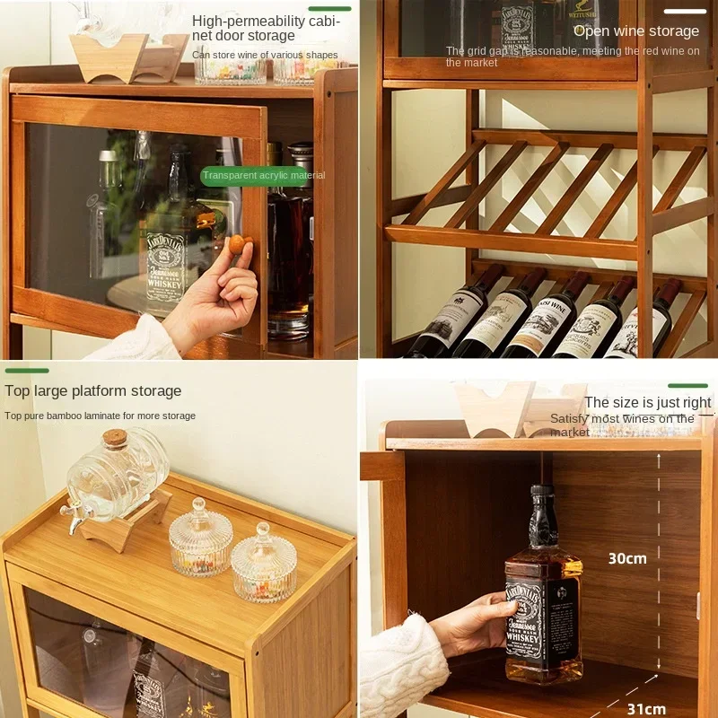 Europäische Bar Wein Schränke Moderne Hause Glas Vitrine Wohnzimmer Vitrine Lagerung Rotwein Rack Bar Möbel