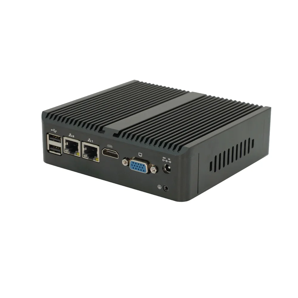 Mini PC industriale senza ventola j6412 j4125 12a generazione N100 N150 2 * LAN RS232 HD VGA Win10/11 Linux Ubuntu WIFI Computer desktop PC domestico