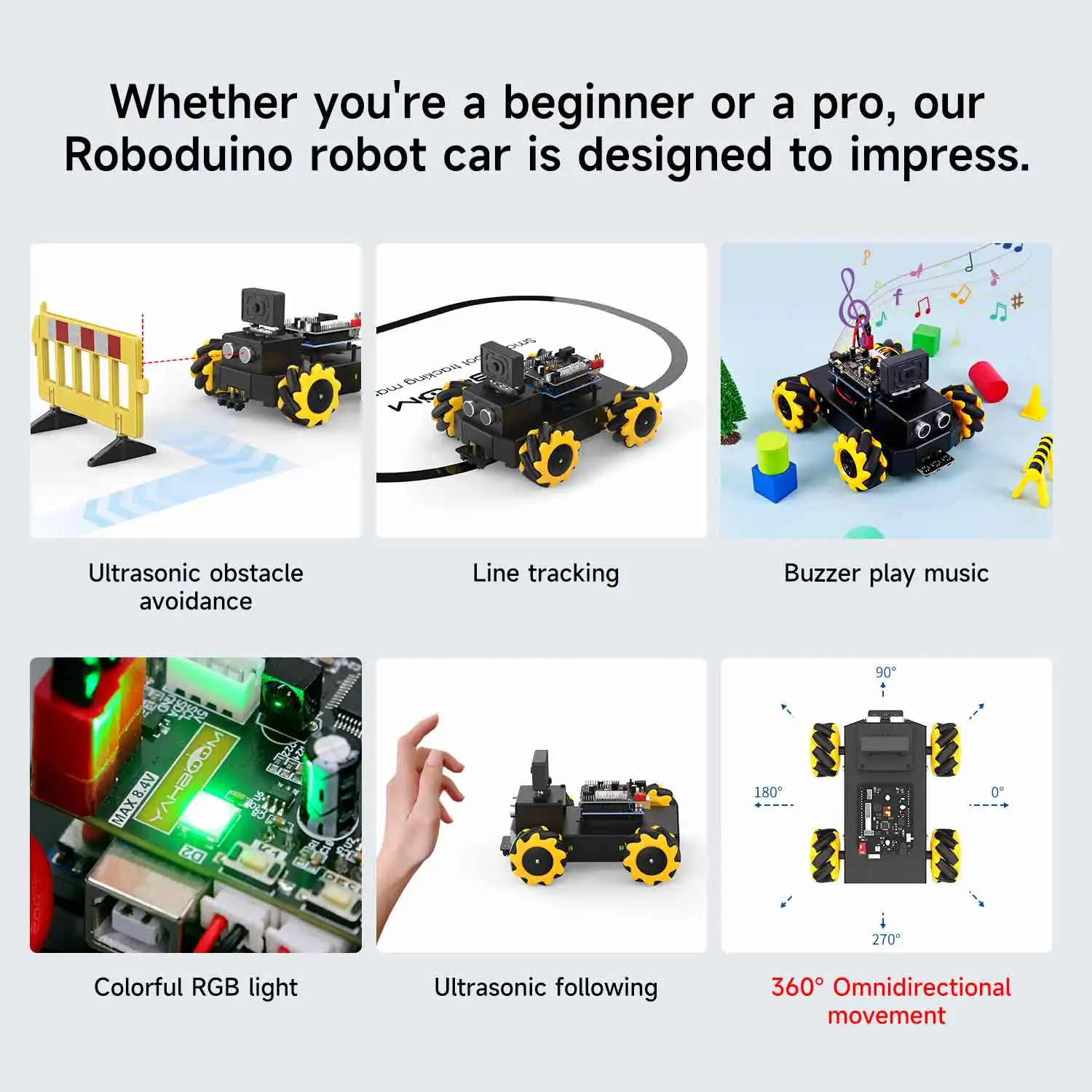Yahboom UNO R3 Smart Robot Car Kit Roboduino V2 With ESP32 WiFi Camera Metal Body Educational Toy Robotic Kit DIY For Arduino