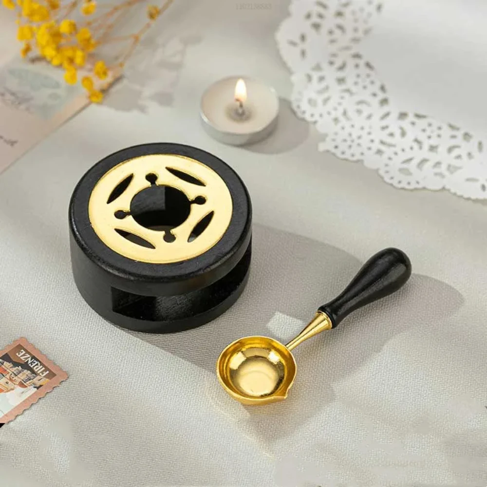 WAX Seal ชุดแสตมป์ Lacquer เตา WAX Seal ช้อนละลายยางไม้ละลายเครื่องทําความร้อนขี้ผึ้งลูกปัดหม้อ Stick เครื่องทําความร้อนหัตถกรรม