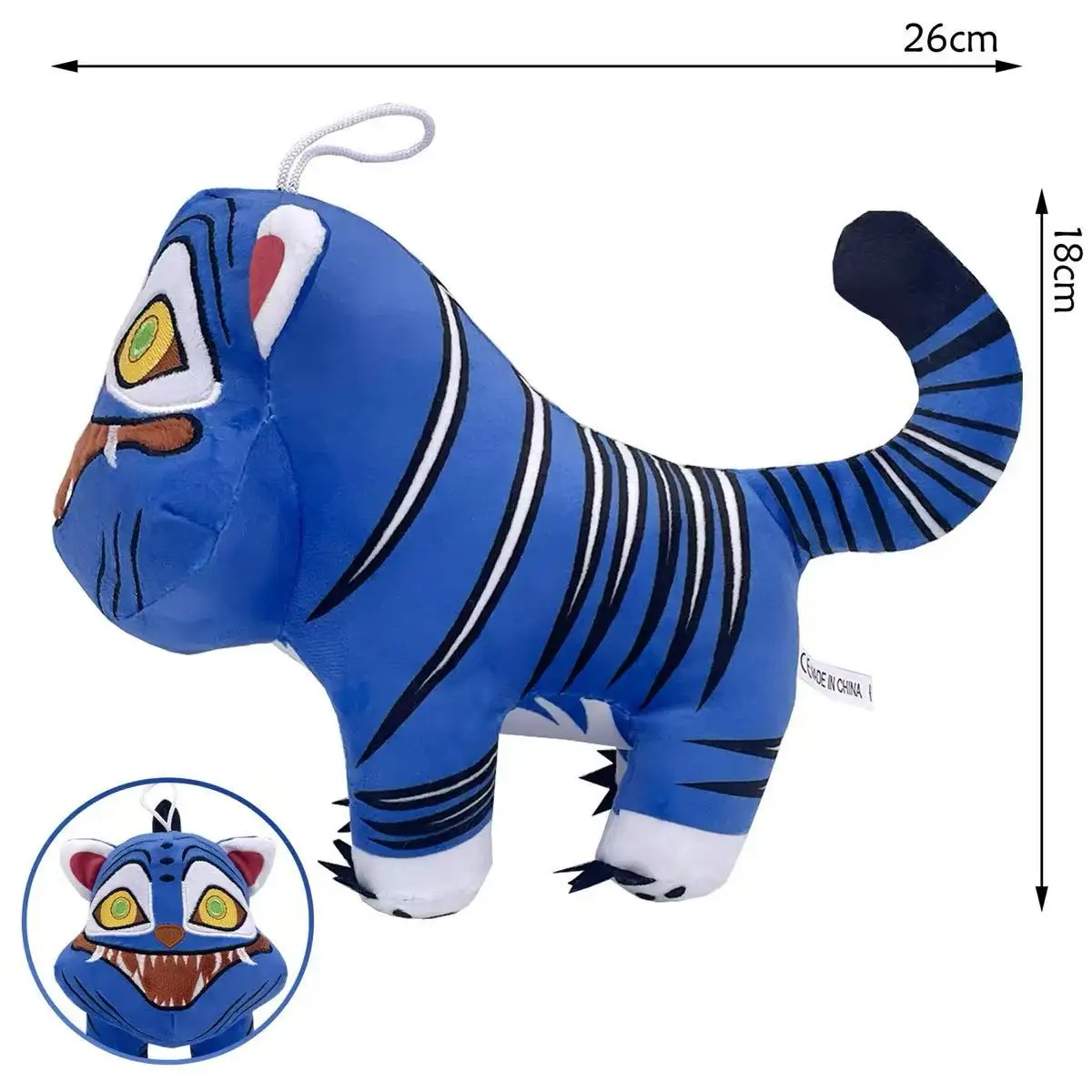 Caçadores de demônios de pelúcia bonito roxo tigre chapéu preto pega com 3 olhos monstro caça menina grupo recheado para fãs presentes