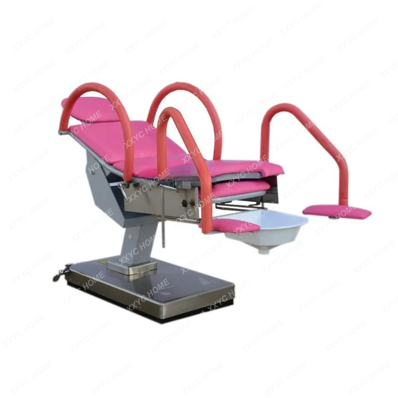 Electric gynecological examination bed Medical delivery Comprehensive electric pink pull-out examination table