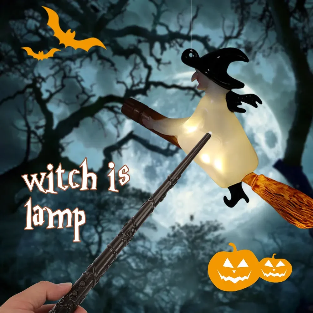 Candele galleggianti con bacchetta 12 pezzi Candele sospese magiche Luce calda tremolante Candela LED galleggiante senza fiamma Decorazione di Halloween
