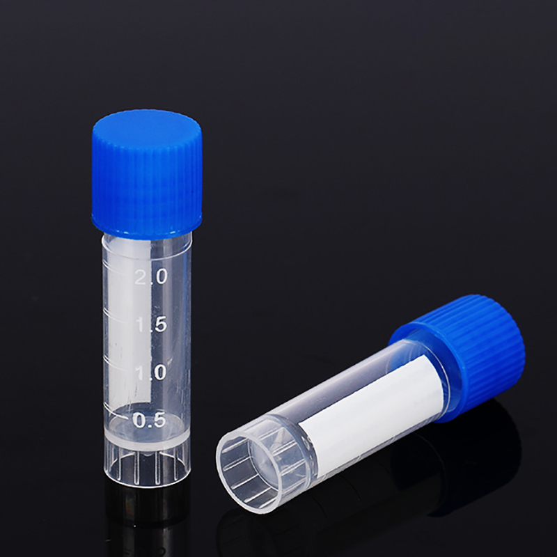 실험실 화학 플라스틱 테스트 튜브 바이알 밀봉 캡 포장 용기, 사무실 학교 화학 물질, 2ML 실험실, 10 개