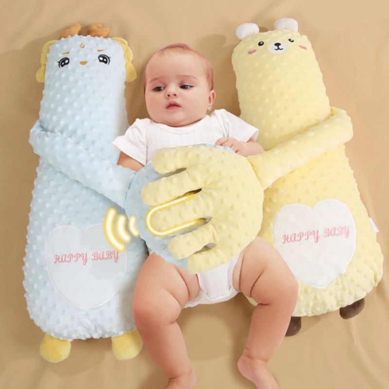 1 SET Cartoon Baby Sleep Appease Pillows Heatable with/without Build In 52 Music or Gentle Patting Action for Crib or Strollers